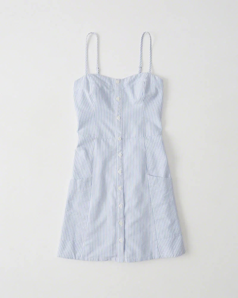 Chic Button-Up Mini Dress