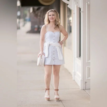 Chic Button-Up Mini Dress